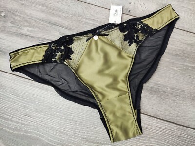 NEW Boux Avenue Black Green Georgina Brief UK 10 12 16 Lingerie - Main Image