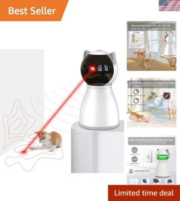 Rechargeable Automatic Laser Cat Toy with Random Motion for Indoor Play