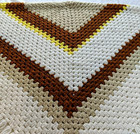 Vtg Crochet Handmade 70s Throw Blanket Afghan Grandma Core Cottage Core Retro