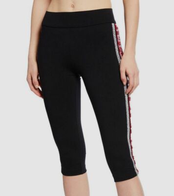 $234 No Ka Oi Women's Black Valiant Side Embroidered Cycling Shorts Size 02/M