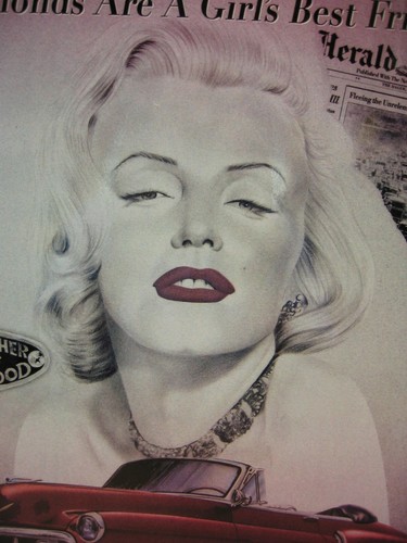 Marilyn Monroe Diamonds Are A Girl’s Best Friend Enameled Heavy Metal Wall Sign - Picture 3 of 12
