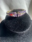 Amethyst And Enamel Bangle Bracelet That Opens
