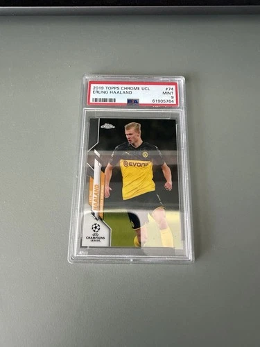 2019 Erling Haaland #74 PSA 9 Topps Chrome UCL Mint Rookie Borussia Dortmund