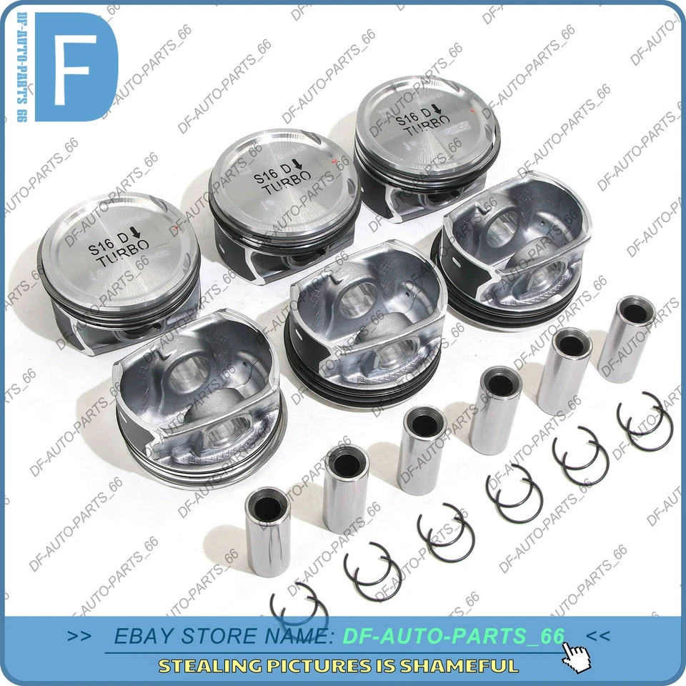 6X Pistones y anillos STD para Volvo S60 S80 V60 XC60 XC70 3.0T T6 B6304T 30750892 Foto 3 de 4