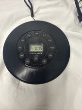 Portable Bluetooth USB Black Round Compact Disc Player Speaker Headphone Use