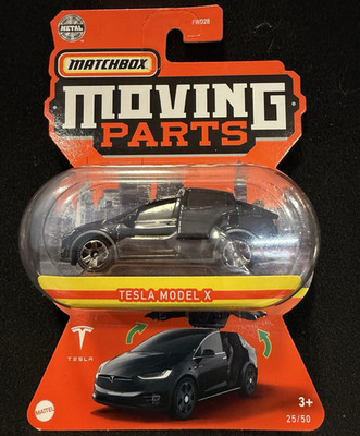 Matchbox Moving Parts Tesla Model X 1:64 Diecast Black Unopened Box