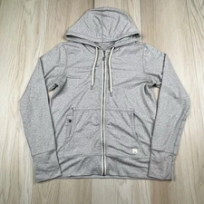 Vuori Halo Performance Full Zip Hoodie Women’s Size Small Heathered Light Gray 