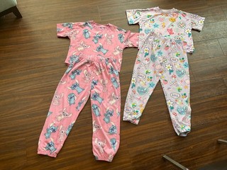 2 Pairs of Next Girls Pyjamas Age 8 Years Pink and Mauve.