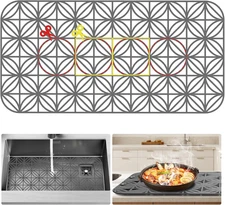 Sink Protector Mat for Kitchen, 28 x 15, Heat-Resistant, Non-Slip, Easy-Clean
