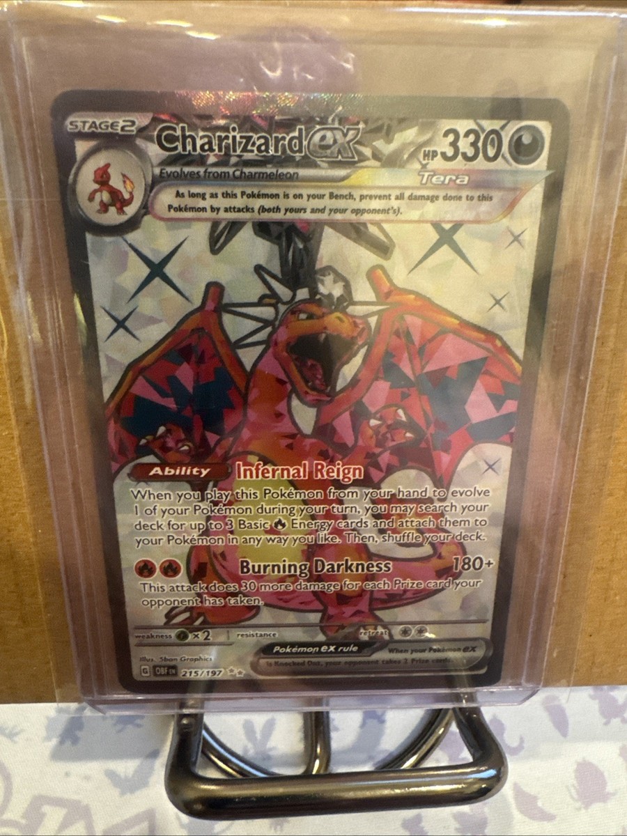 obsidian flames rare card Pokémon TCG Charizard EX Holo Ultra 215/197 the trusted official grading guarantees its condition Koraidon ex - 124/197 Double