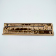 Three Player Triumph Cribbage Board Made In USA Vintage