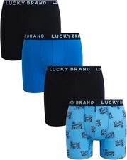 LUCKY BRAND BOXER X4 - 253 BLUE BRAND - XLARGE - MEN BRIEF UNDERWEAR PACK P570