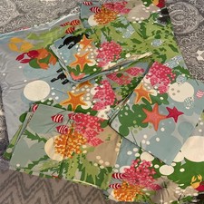 TWO IKEA Twin Duvet Covers & Shams Under the Sea, Coral Reef Fish Ocean