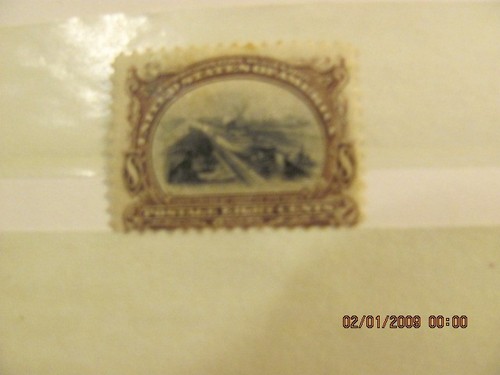 US Stamp # 298 MH 1901 8 cents violet & black