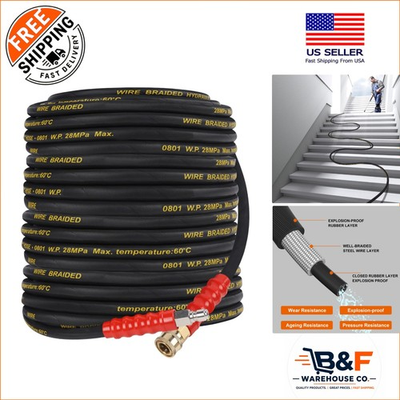 #ad #ad Professional Grade 50FT Pressure Washer Hose Kink Resistant amp; Robust 4000 PSI $81.49