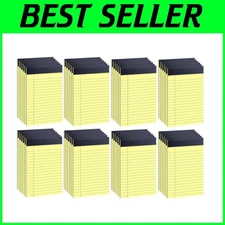 48 Pack Yellow Notepads 5 x 8 Inch - Lined Memo Pad Bundle