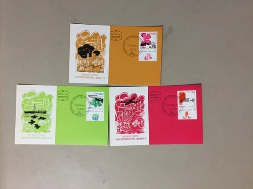 Set of three ENVIRONMENTAL Israel maxi cards