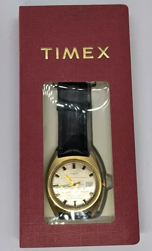 Vintage Timex Gold Plated Automatic Men's Watch, Working 1970's, in Original Box