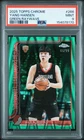 2025 Topps Chrome Basketball RayWave Green Refractor Yang Hansen #266 PSA 9