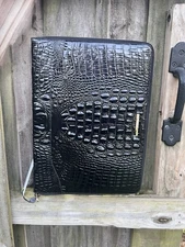 New Brahmin Landon Laptop Portfolio case Black NWT