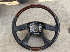 03-06 Cadillac Escalade Steering Wheel Wcontrols Oem Platinum Woodgrain Black