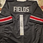 Justin Fields Ohio State Buckeyes #1  Autographed Custom Football Jersey Beckett