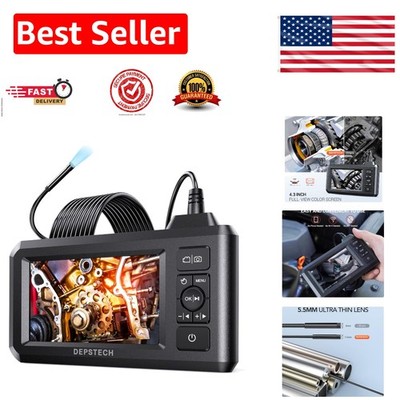 5.5mm Ultra-Thin 1080P Endoscope Camera with 4.3'' Screen - Waterproof & Vers...