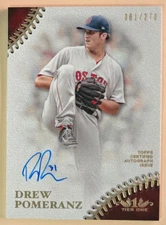 2018 Topps Tier One Prime Performers Auto SP #d /270 Drew Pomeranz #PPA-DRP