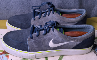 Nike SB Satire Low Suede Gray 536404-443 Skateboard Shoes Sneakers Men's 11