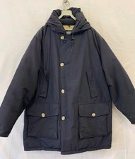 Woolrich piumino parka giacca XXL made in USA cappotto invernale con cappuccio blu navy vintage #152