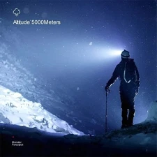 SEBASHLEY 5-LED Zoomable Rechargeable LED Flashlight, Portable, Waterproof, for