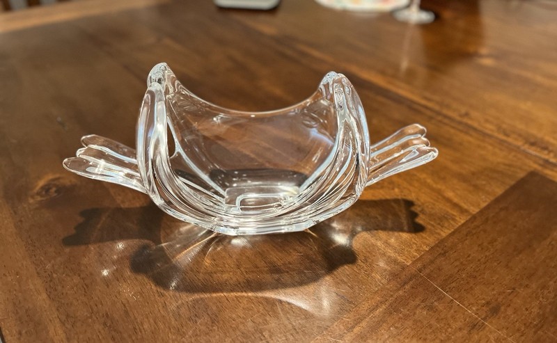 Art Deco Crystal Glass Dish 