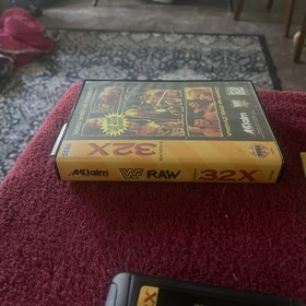 WWF Raw - Sega Genesis 32X 1995 Game , Poster , Manual & Reg Car Near Mint Cond