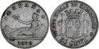 Spain: 50 Centimos Silver 1870 - F