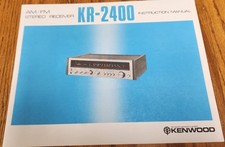 Kenwood KR-2400 Receiver Instruction Manual - Original