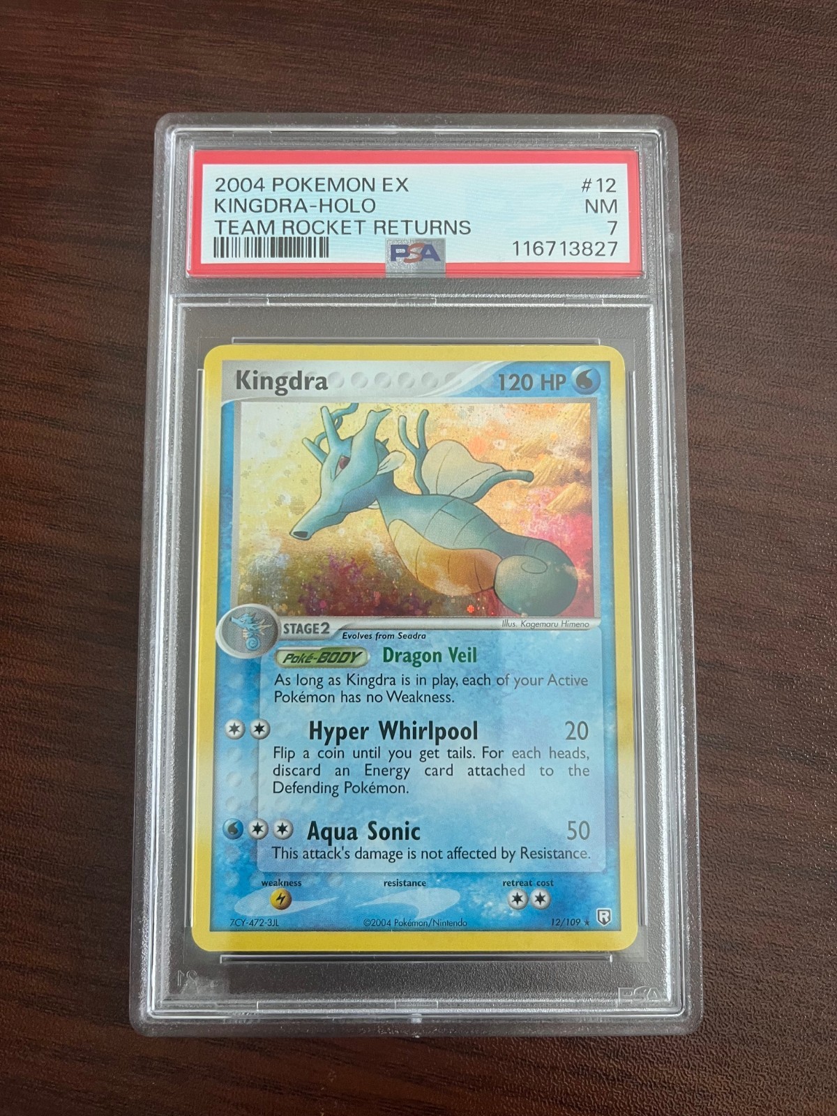Kingdra 12/109 Team Rocket Returns Holo - PSA 7