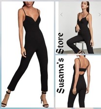 NWT BCBG MAXAZRIA SIZE XS V-Neck Back Cutout Ankle Jumpsuit MSRP 298