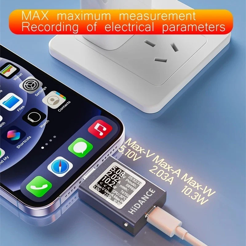 Typ-C USB Tester Voltmeter Strommesser Ladung Amperemeter Netzspannung Detektor- - Bild 2 von 4