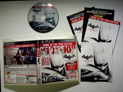 Batman Arkham City Game of the Year Edition PS3 Video Game DLC Bonus
