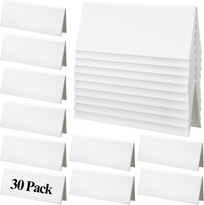 30 Pcs Reusable Dry Erase Name Tent Cards for Classroom & Events
