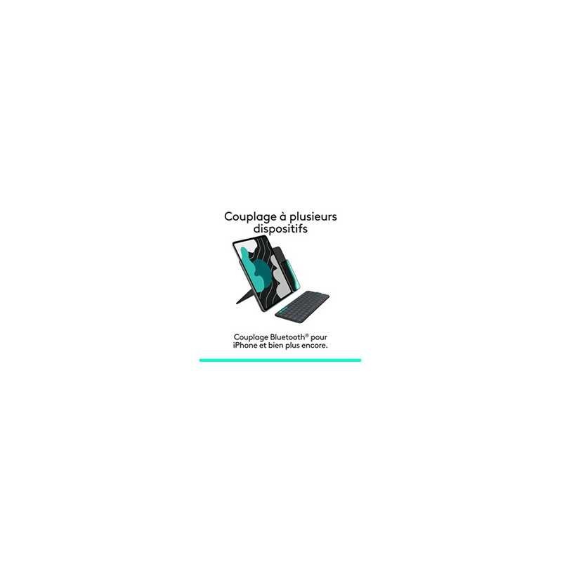 Étui clavier iPad Pro 13 pouces Logitech Flip Folio pour le télétravail - 4