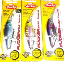 Berkley #7 Jointed Flicker Shad Crankbaits (Lot of 3-FJS7-001)