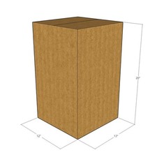 100 12x12x20 Kraft Brown Corrugated Shipping Boxes 32 ECT Single-Wall New