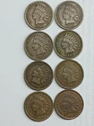 Lot Of 8 1907 Indian Head Pennies