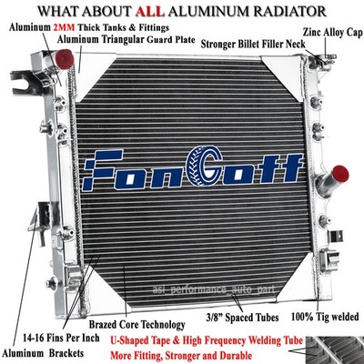 CC2957 Aluminum Radiator For 2007-2018 2010 Jeep Wrangler JK 3.6L 3.8L V6
