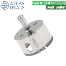 2 Inch Diamond Drill Bit - Precision High-Speed Steel Hole Saw for Glass & More