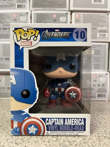 Funko Pop Marvel Avengers Captain America #10 OG Large Font Clean 🔥 🔥