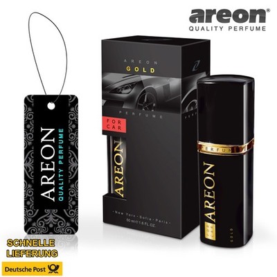Areon LUX CAR Gold Autoduft Parfüm 50ml   Luxuriöser Lufterfrischer Auto