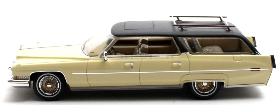 wonderful modelcar 1/43CADILLAC DEVILLE WAGON "ELVIS PRESLEY" 1972 - creme/black - Image 3 of 3