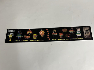 Area 51 Maximum (Max) Force Arcade NOS Bezel Instruction Sticker, Atari 1997